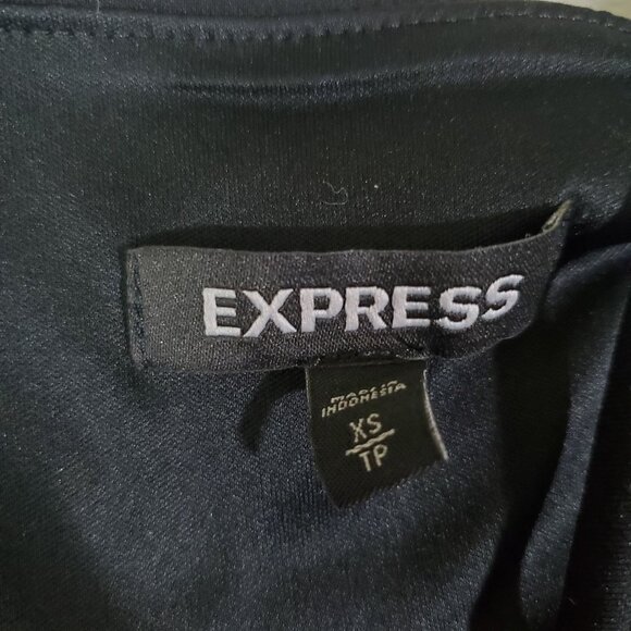 Express womens mini dress size XS/TP Black color adjustable straps lining - Picture 5 of 15